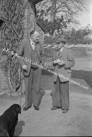 HEADFORD HOUSE  TWO MEN IN GARDEN